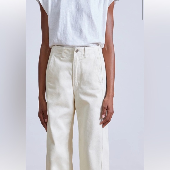 NWT Apiece Apart Meridian Jean in Ecru 100% Organic Cotton - Picture 6 of 14